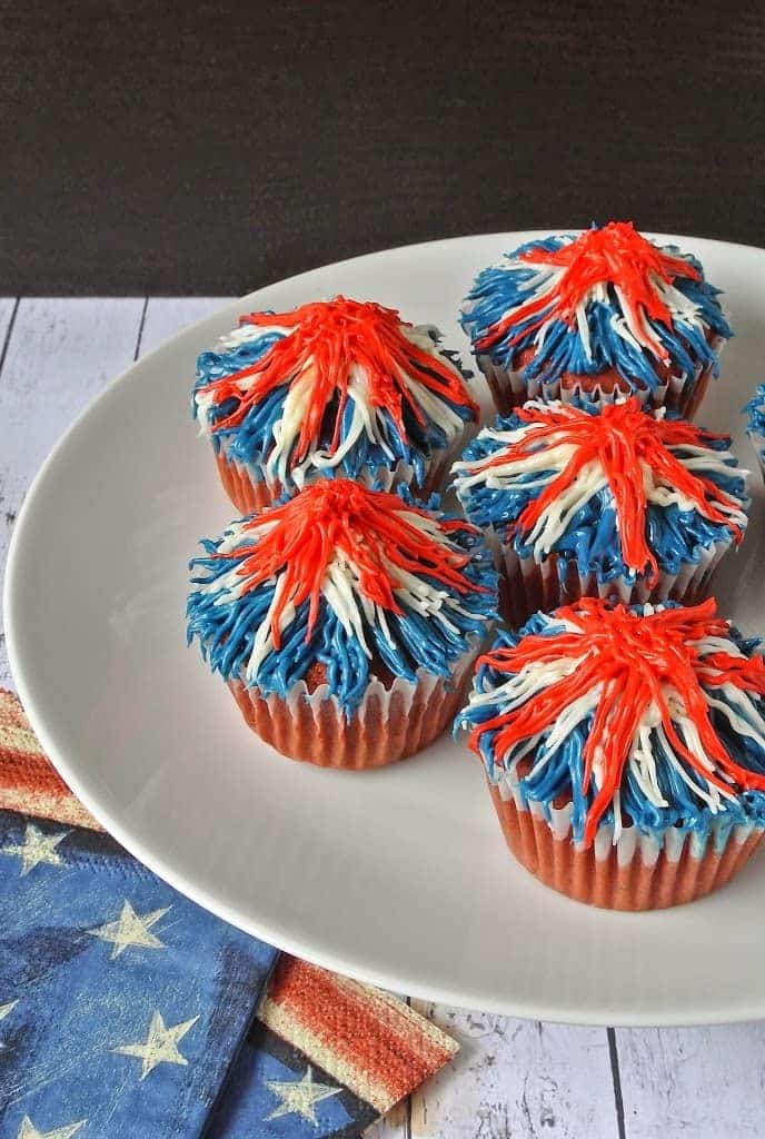 Memorial Day Firework Cupcakes