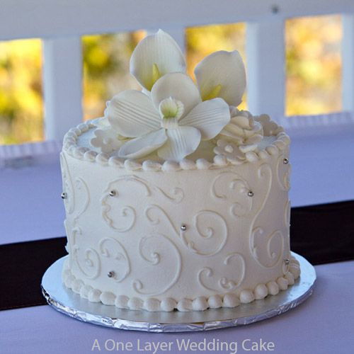 One Layer Wedding Cake One Layer Wedding Cake