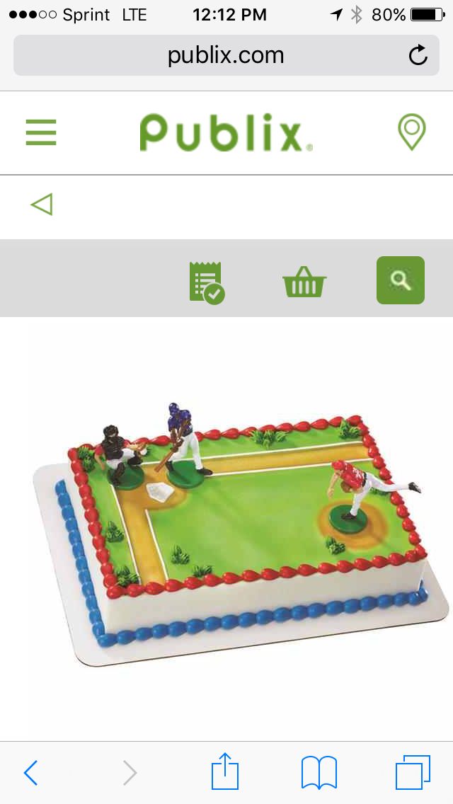 Publix Baseball Cake Publix Baseball Cake