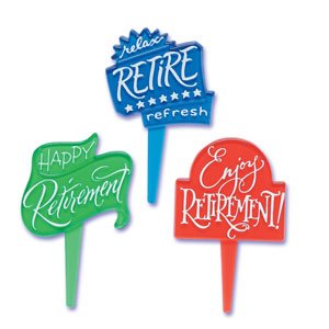 Retirement Party Cupcake Picks