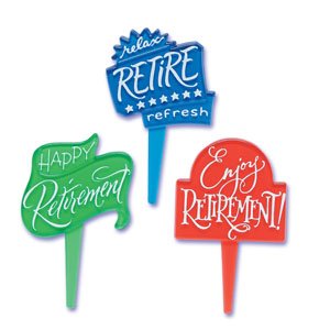 Retirement Party Cupcake Picks Retirement Party Cupcake Picks