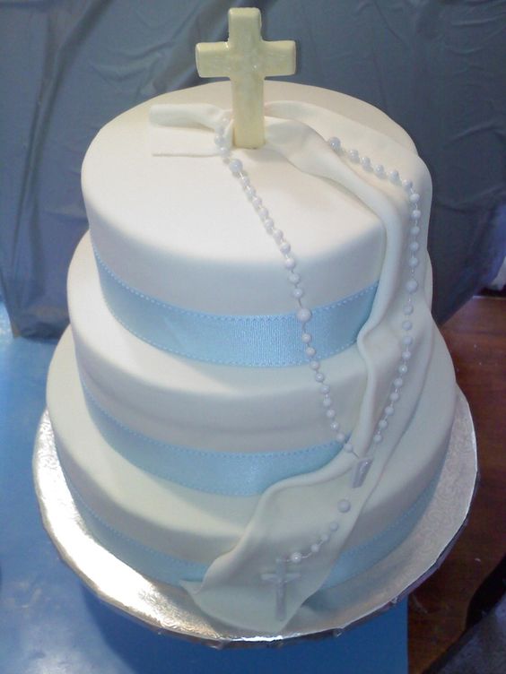 Simple Baptism Cake Boy Simple Baptism Cake Boy