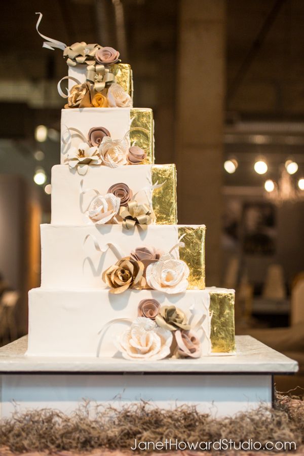 11 Photos of White Gold And Square Cakes 11 Photos of White Gold And Square Cakes