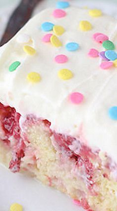 Strawberry Poke Cake with Condensed Milk Strawberry Poke Cake with Condensed Milk