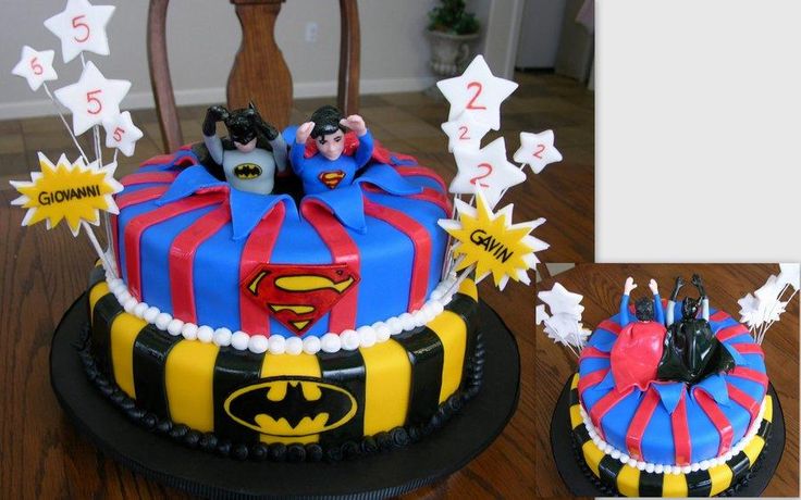 Superman vs Batman Birthday Cake Superman vs Batman Birthday Cake