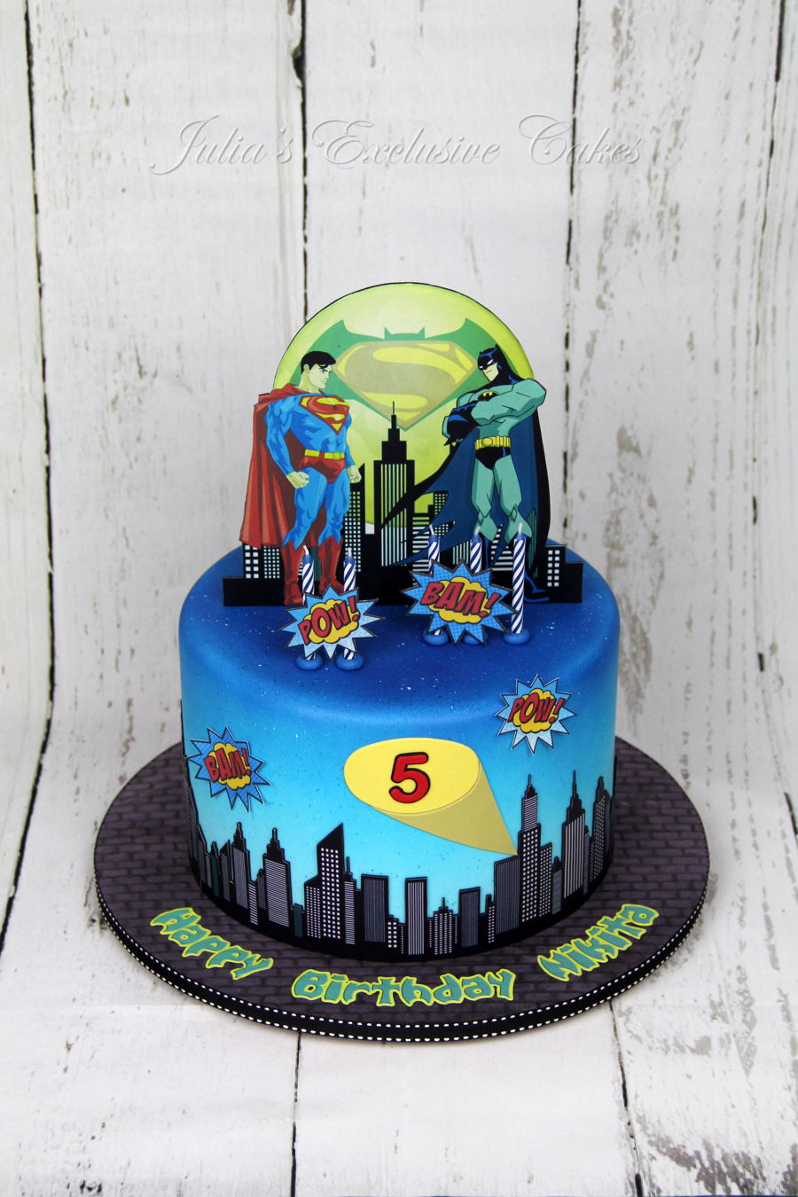 Superman vs Batman Birthday Cake Superman vs Batman Birthday Cake