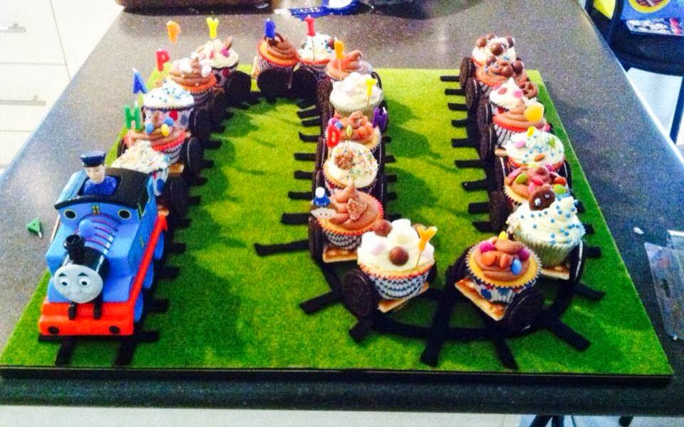 Thomas the Tank Engine Cupcake Train