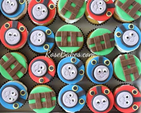 Thomas the Train Cupcake Cake