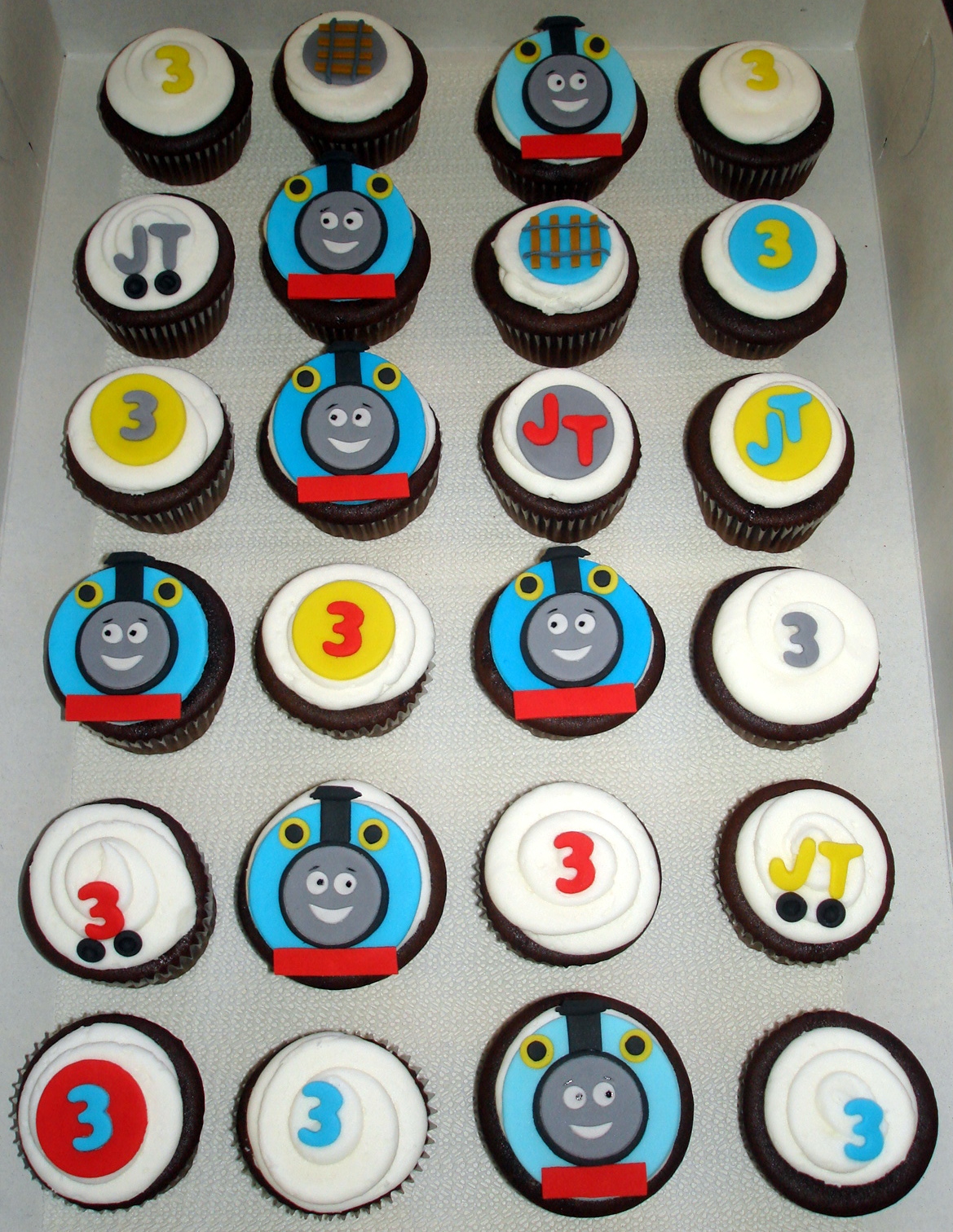 Thomas Train Birthday Cupcake
