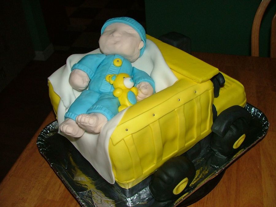 Tonka Truck Baby Shower Cake Tonka Truck Baby Shower Cake