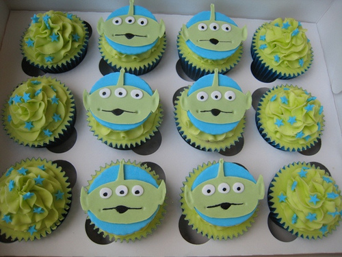 Toy Story Alien Cupcakes