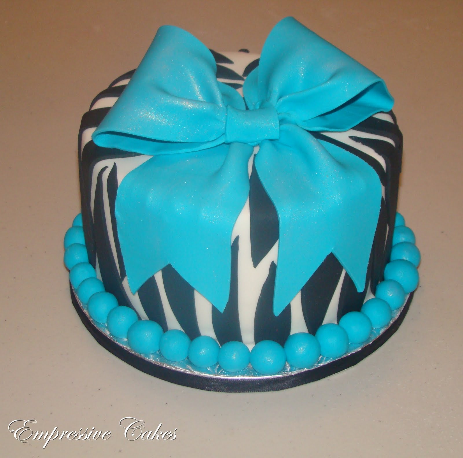 11 Photos of Baby Blue Zebra Print Cakes