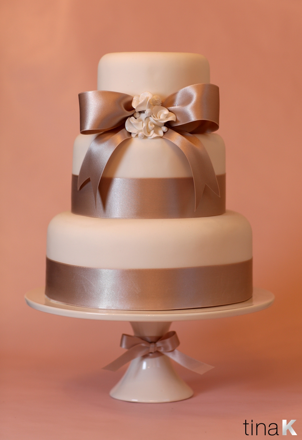 Wedding Cake with Ribbon