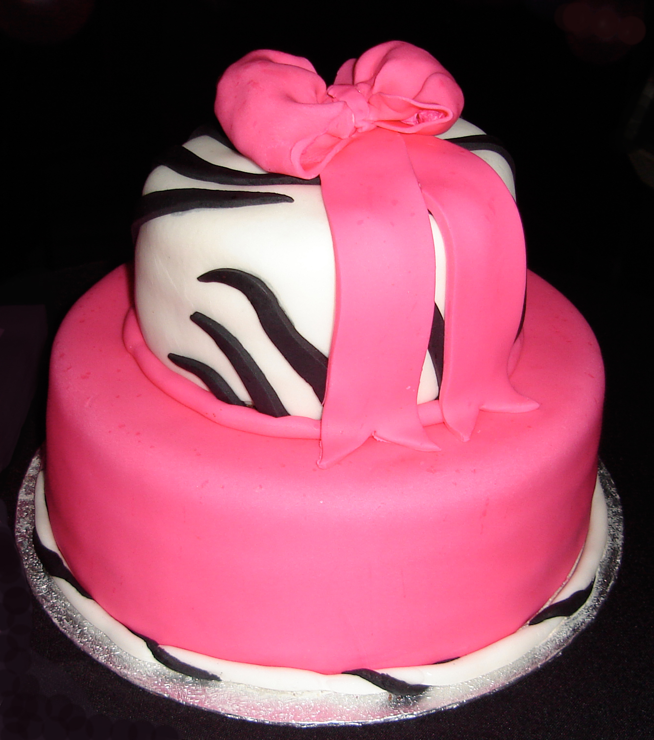 2 Tier Fondant Birthday Cake 2 Tier Fondant Birthday Cake