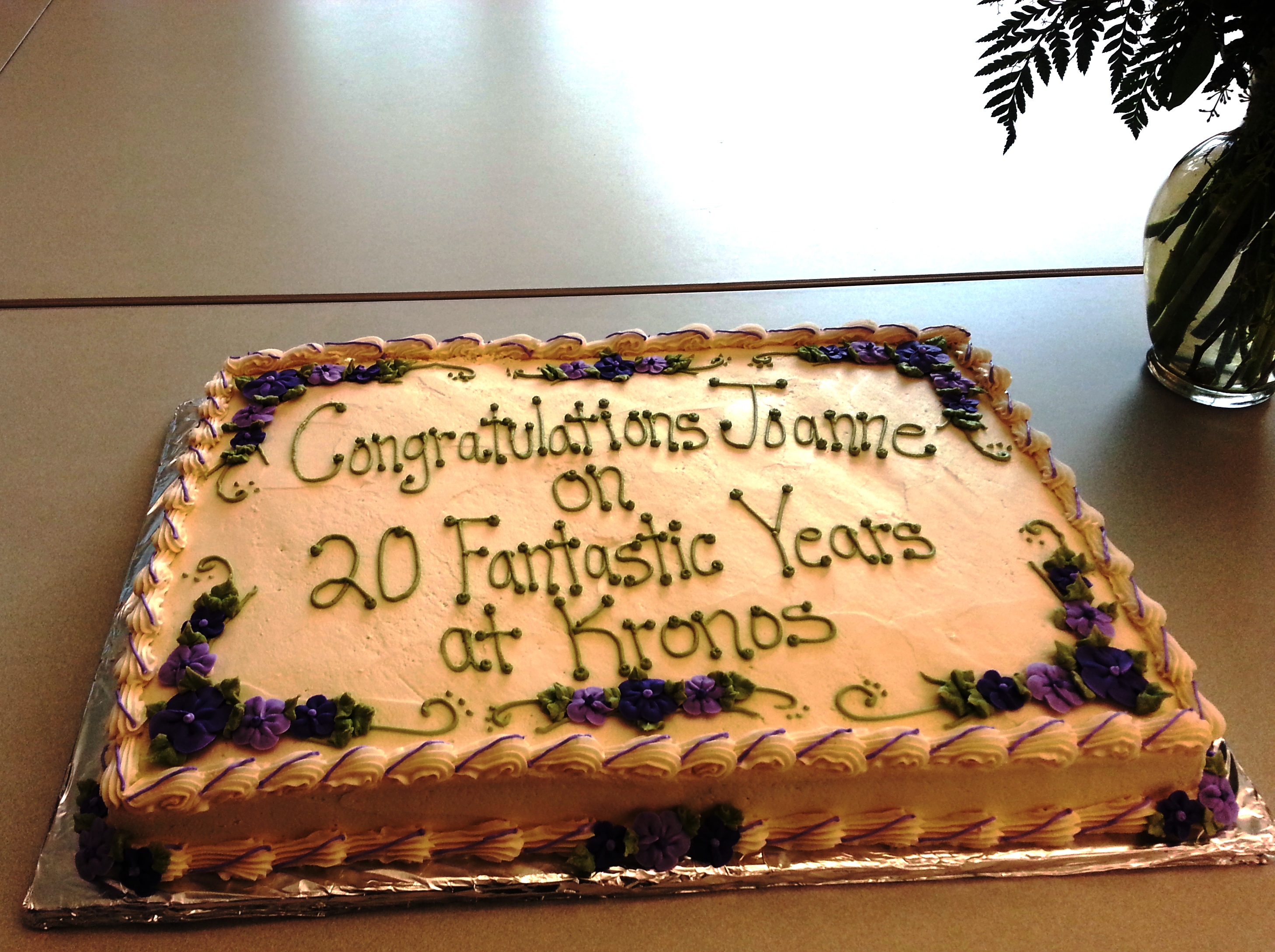 20th Work Anniversary Cake