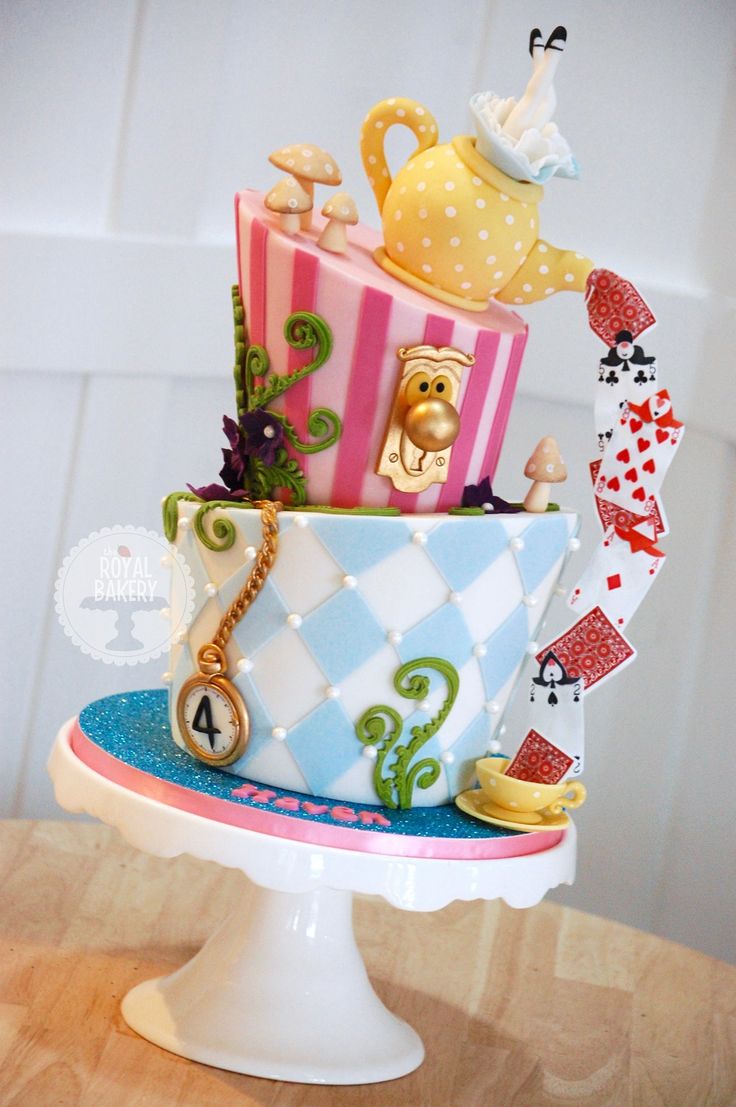 Alice in Wonderland Birthday Cake Alice in Wonderland Birthday Cake