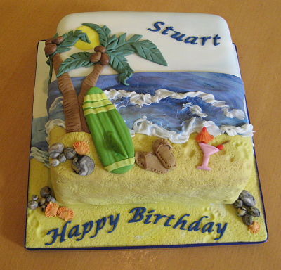 Beach Theme Cake