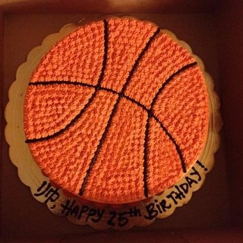 Birthday Cakes Shaped Like Basketball
