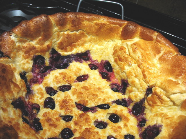 Blueberry German Pancake Baked