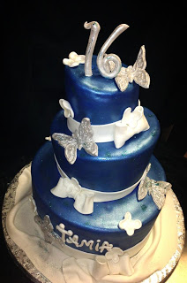 Butterfly Birthday Cake for Sweet 16