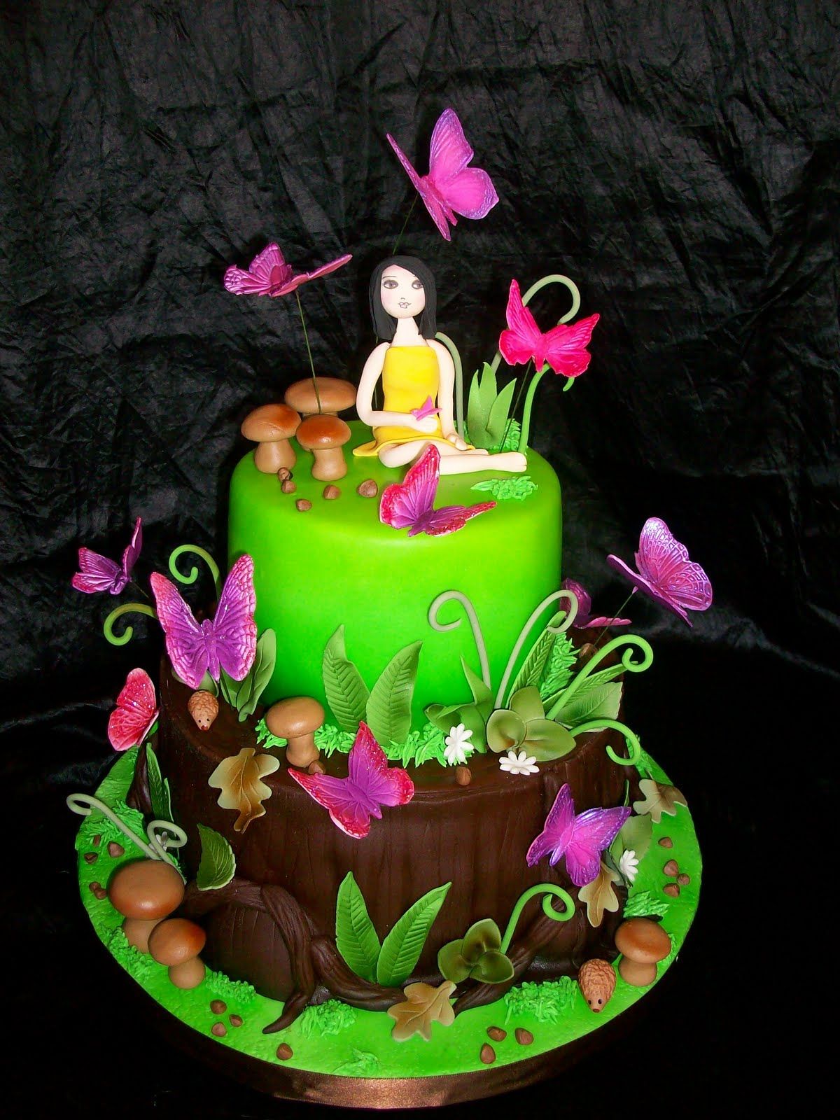 Butterfly Garden Birthday Cake Butterfly Garden Birthday Cake