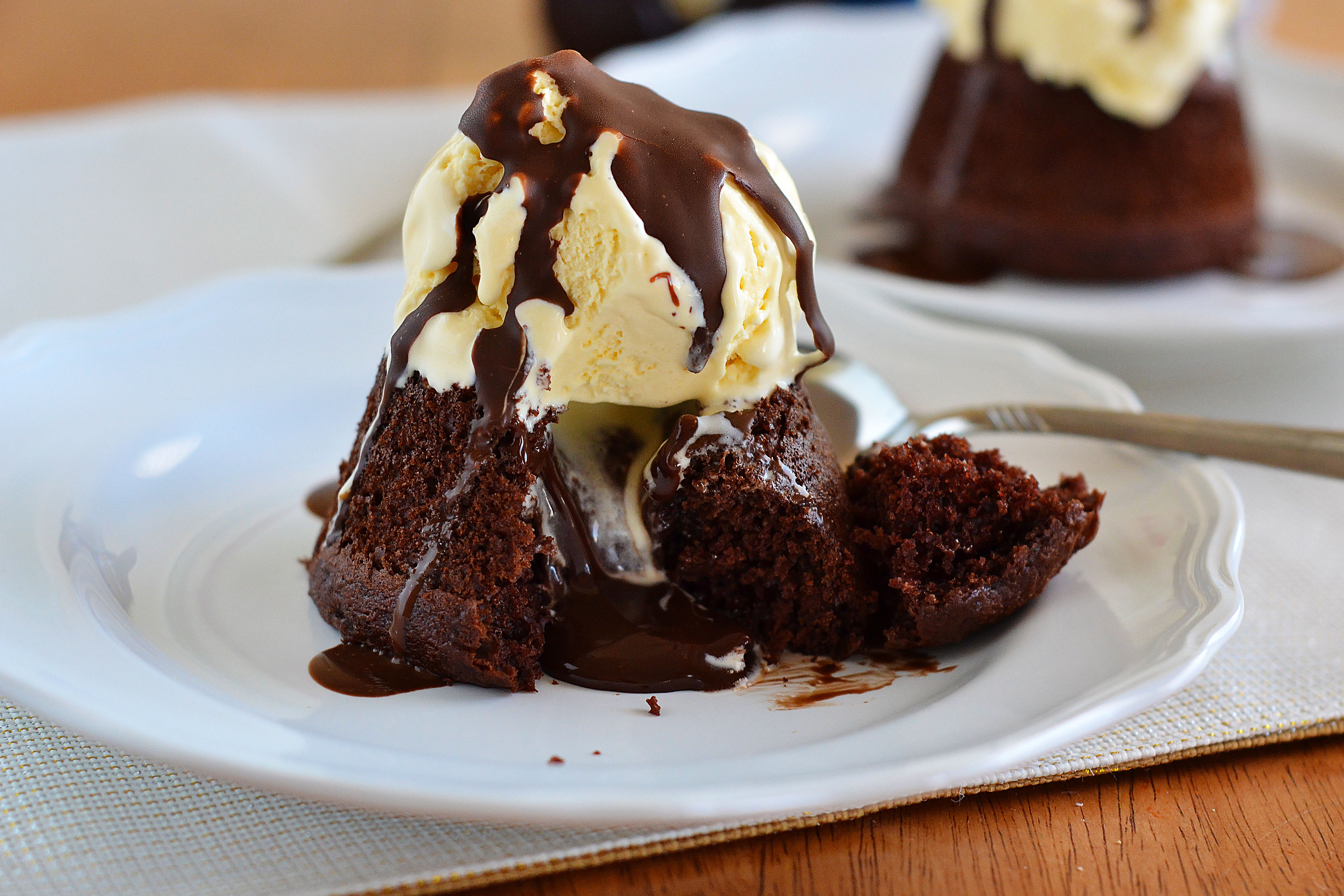 Lava Cake with Ice Cream