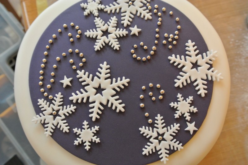 Christmas Purple Snowflake Cake Christmas Purple Snowflake Cake