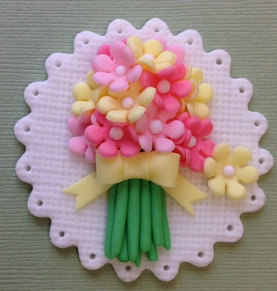Flower Fondant Cupcake Toppers Flower Fondant Cupcake Toppers