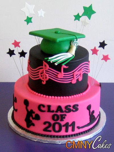 Graduation Cake Musical Notes