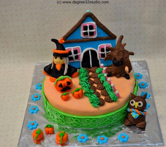 Halloween Fondant Cake Halloween Fondant Cake