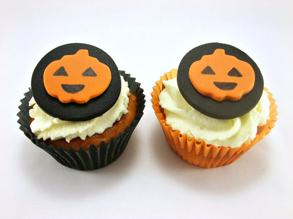 Halloween Fondant Cupcake Toppers Edible Halloween Fondant Cupcake Toppers Edible