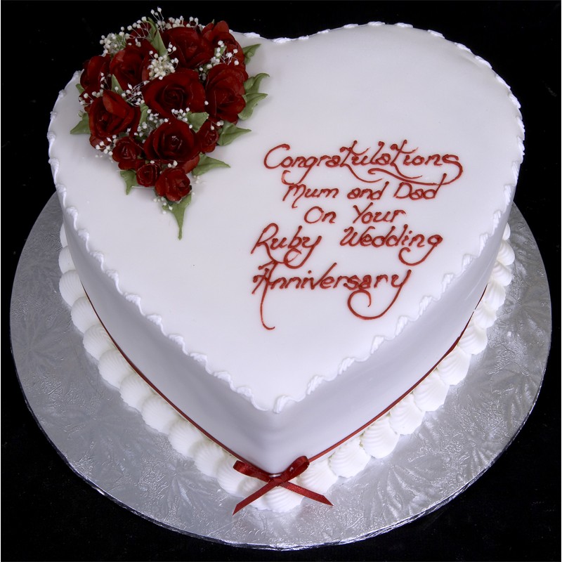 Heart Shaped Anniversary Cake Idea Heart Shaped Anniversary Cake Idea