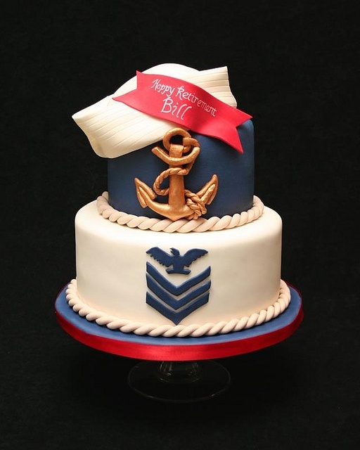 Navy Retirement Cake