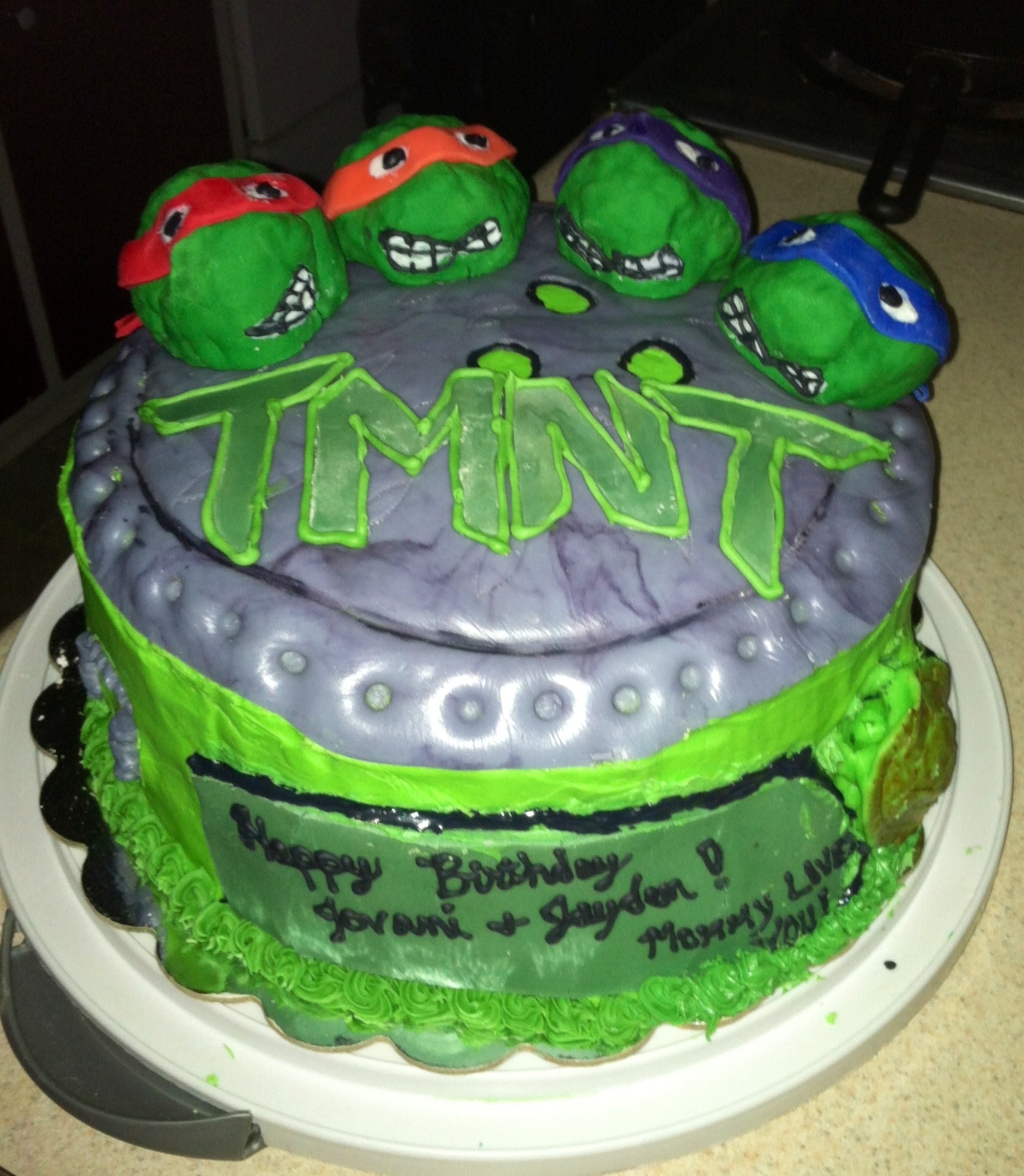 Ninja Turtle Happy Birthday Jayden Cake