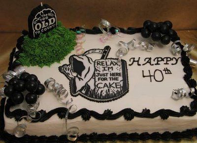Over the Hill 40th Birthday Cake