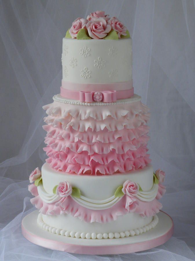 Pink and White Cake