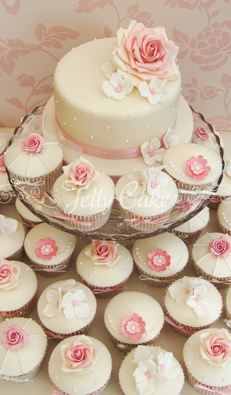 Pink Wedding Cakes and Cupcakes Pink Wedding Cakes and Cupcakes