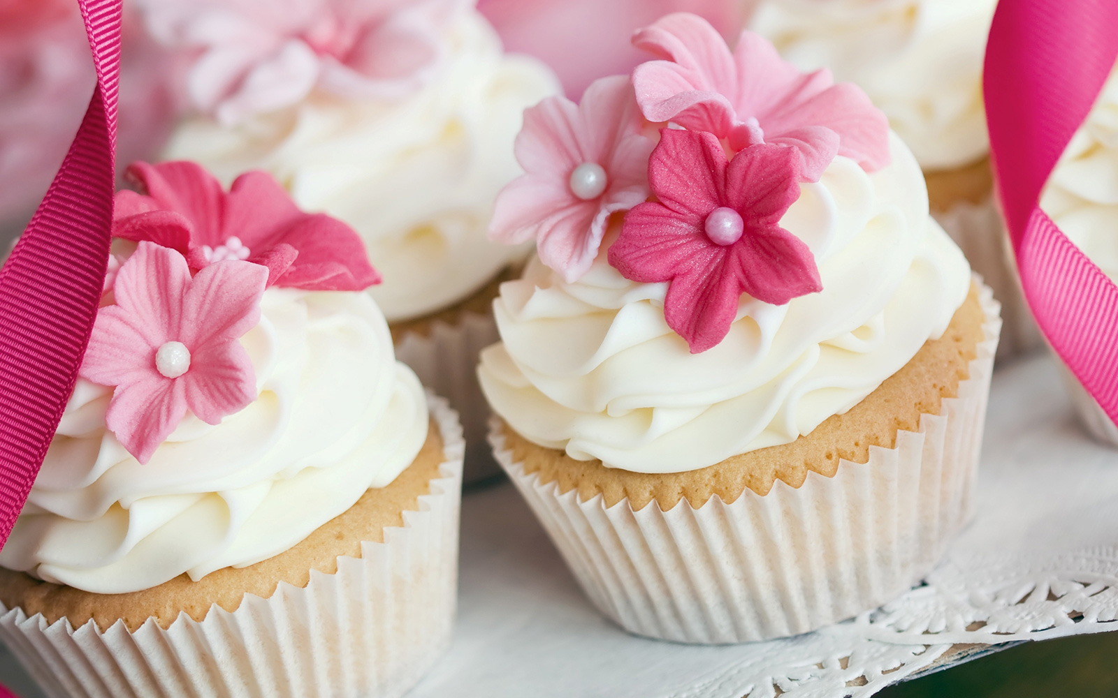 Pink Wedding Cupcakes