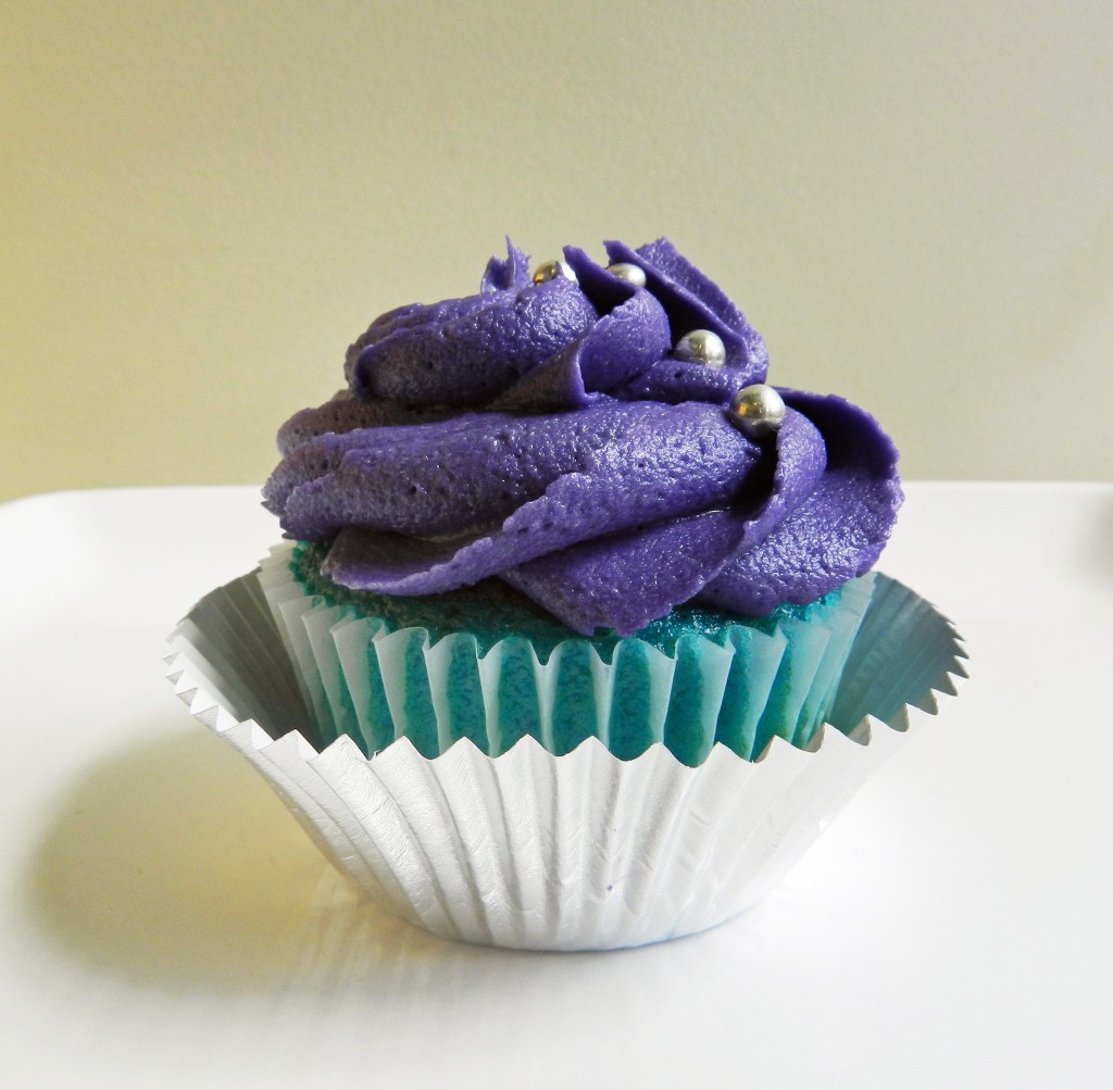 Purple and Teal Cupcake Cake Purple and Teal Cupcake Cake
