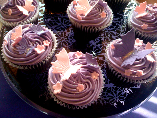 Purple Butterfly Cupcake Cake Purple Butterfly Cupcake Cake