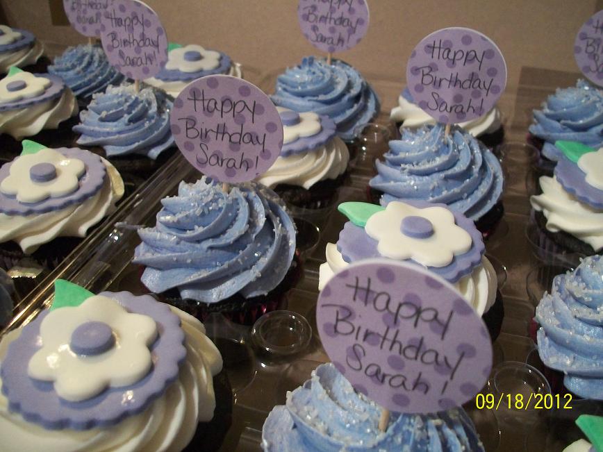 Purple Flower Cupcakes Purple Flower Cupcakes