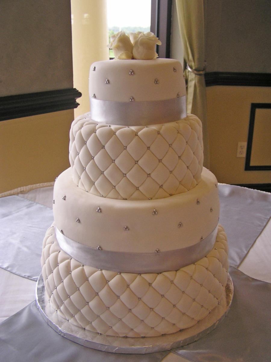 Quilted Wedding Cake Quilted Wedding Cake