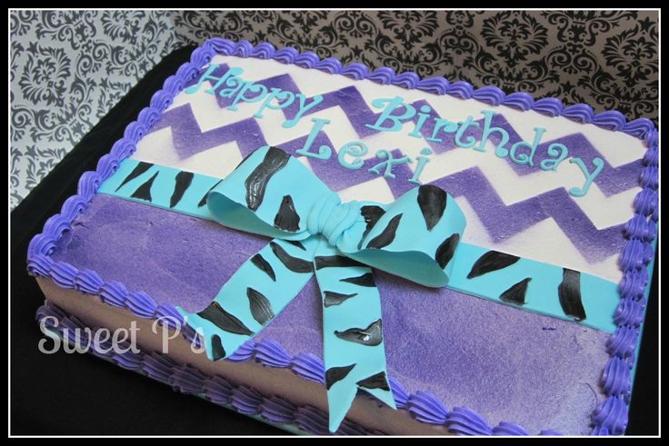 Sheet Cake with Chevron Design