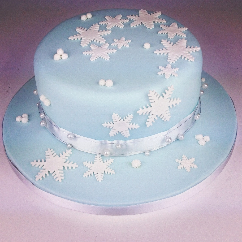 Snowflake Christmas Cake Decoration