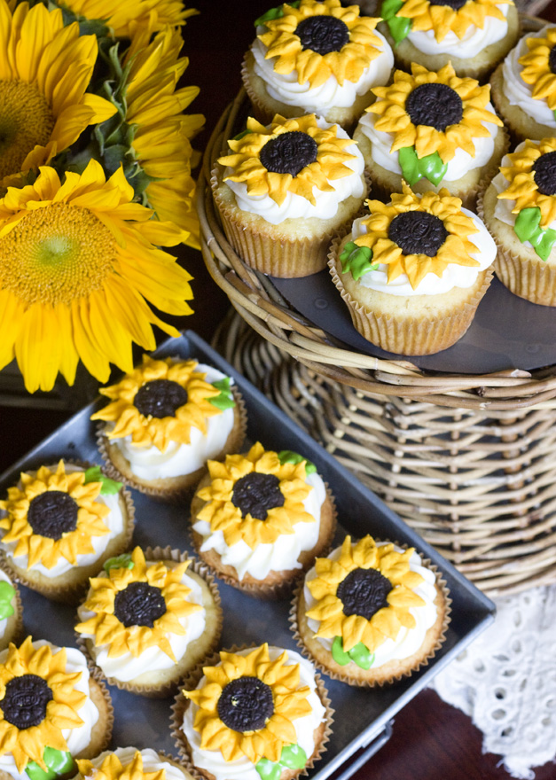 Sunflower Wedding Cakes Cupcakes