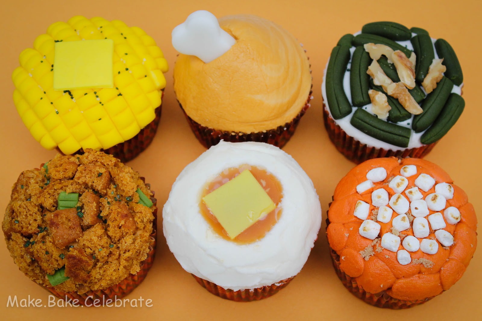 Thanksgiving Dinner Cupcakes