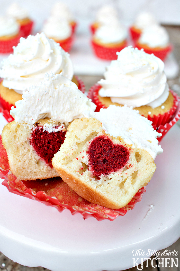 Vanilla Cupcakes with Surprise Inside