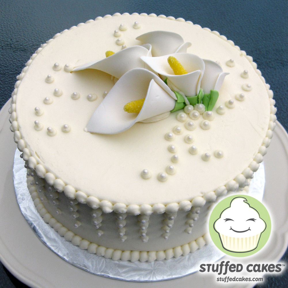 Wedding Cake with Calla Lilies