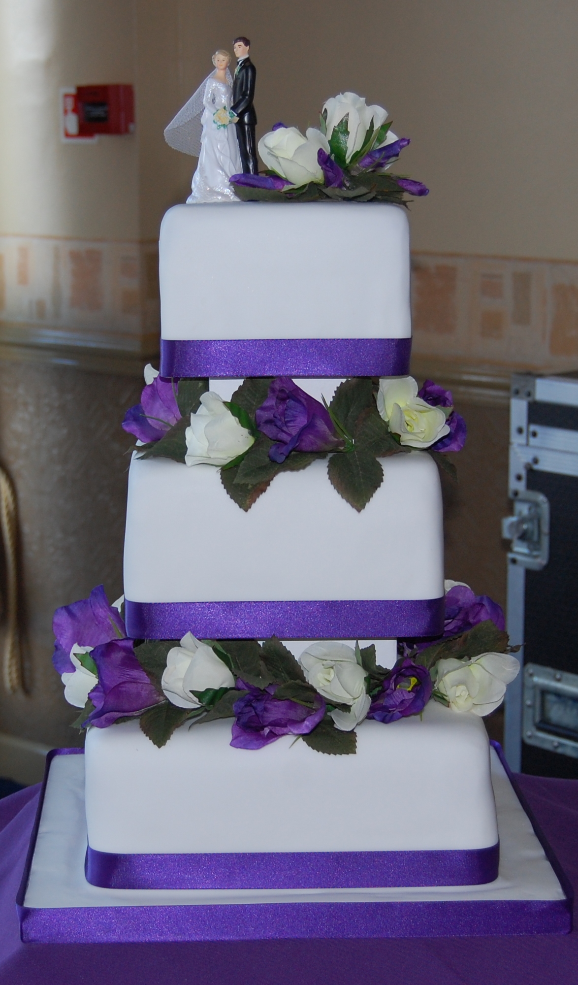 3 Tier Purple Wedding Cakes 3 Tier Purple Wedding Cakes
