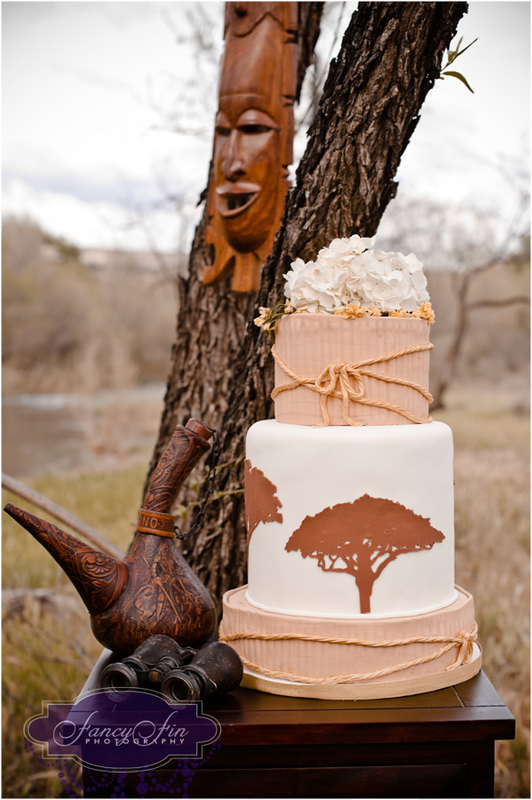 African Safari Wedding Cake